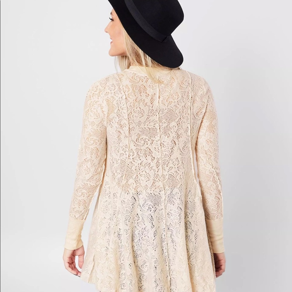 Free People Coffee in the Morning tunic top - Picture 3 of 4